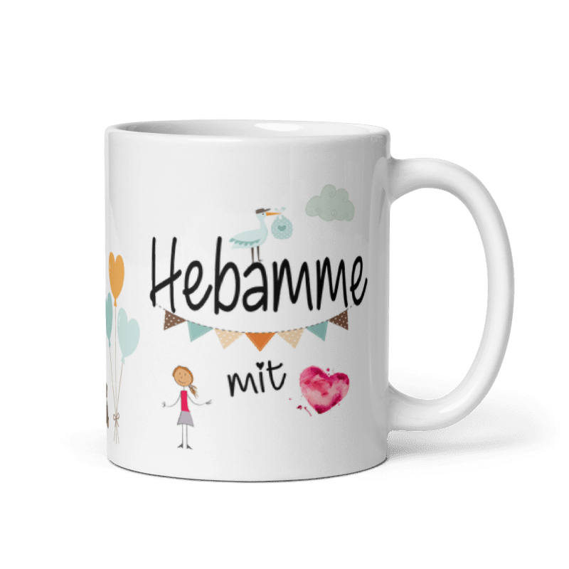 Tasse / Hebamme mit Herz - JUNGE