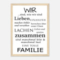 WIR, sind wie wir sind... - Eine tolle Familie - Poster aus mattem Papier mit Holzrahmen